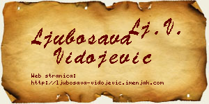 Ljubosava Vidojević vizit kartica